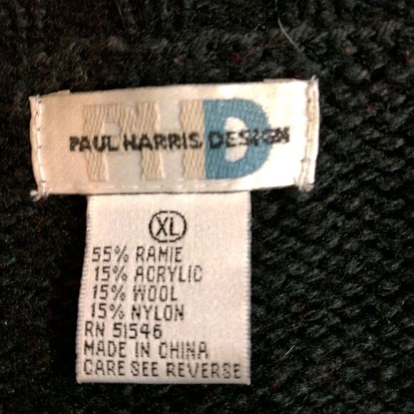 VTG Paul Narris Design Christmas Sweater Womens XL Red Black Full Zip Ugly Party - Picture 4 of 4